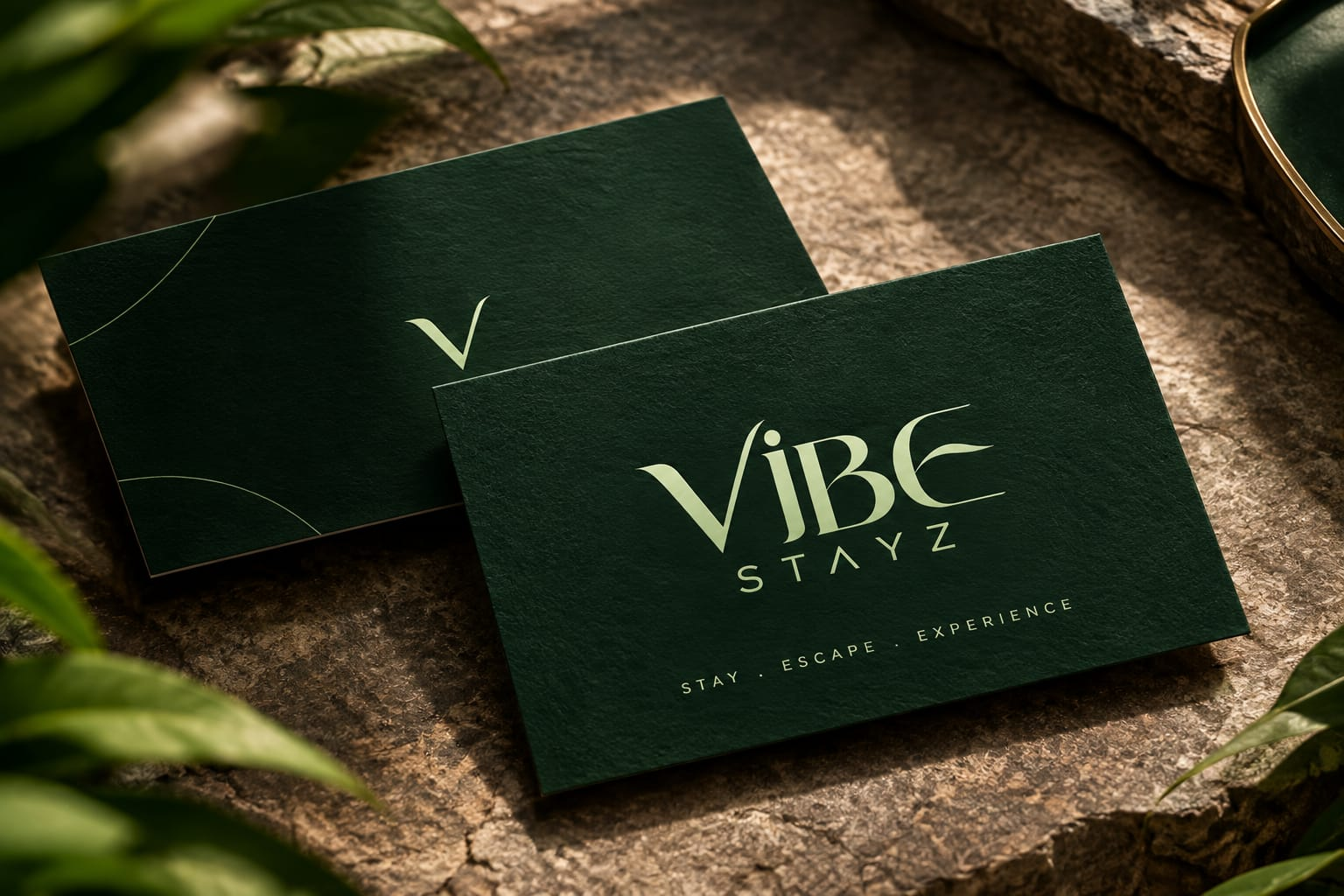 Vibe Stayz identity, inspired by nature